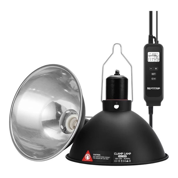 Reptile Heat Lamp Fixture with Dimming Thermostat